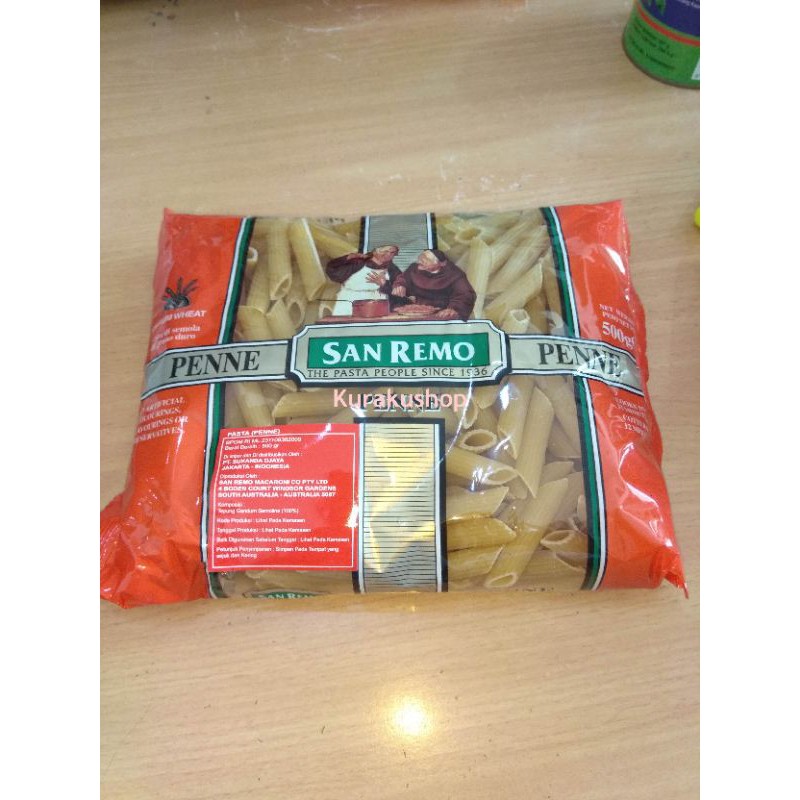 

PASTA PENNE SAN REMO 500 GRAM