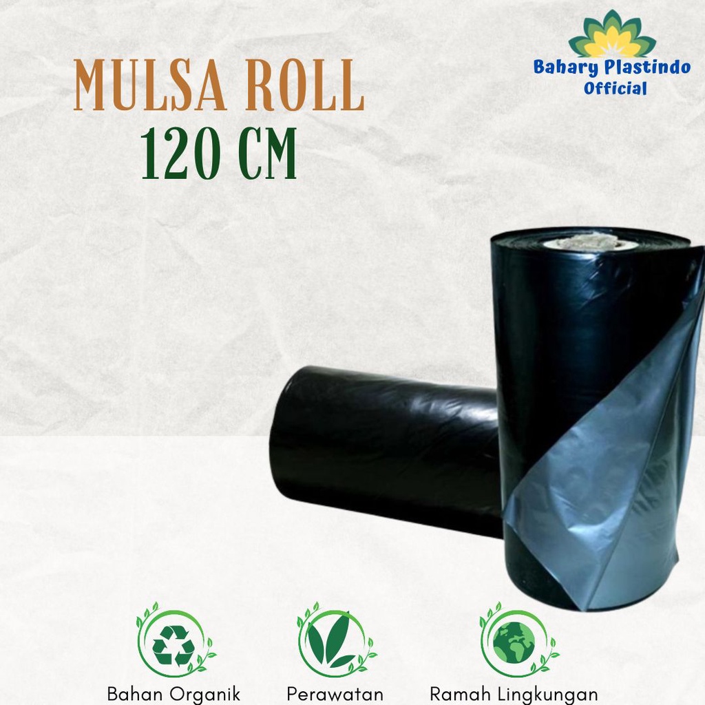 Plastik Mulsa Lebar 120 Cm 1 Roll Plastik Mulsa Hitam Perak
