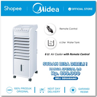 Midea Air Cooler 6.0 Liter AC100-A - Remote Control - Timer 7 jam