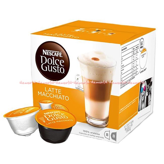 Nescafe Dolce Gusto Latte Macchiato Capsule Kopi Arabika &amp; Susu Isi 16 Capsul Maciato