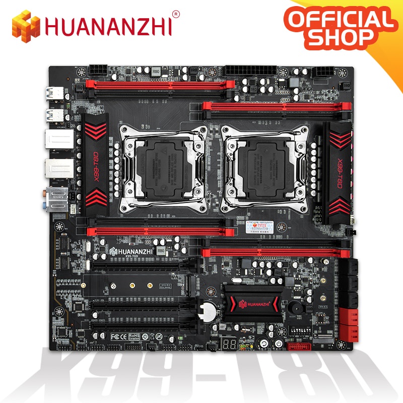 PREORDER HUANANZHI X99 T8D X99 Motherboard Intel Dual CPU X99 LGA 2011-3 E5 V3 DDR3 RECC  M.2 NVME N