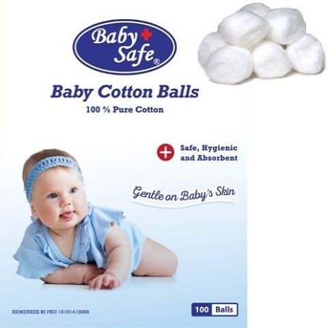 Baby Safe CB050 Cotton Balls isi 100 Kapas Bayi