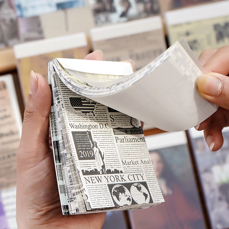 50 Lembar Kertas Memo Anti Lengket Gaya Retro Untuk Dekorasi