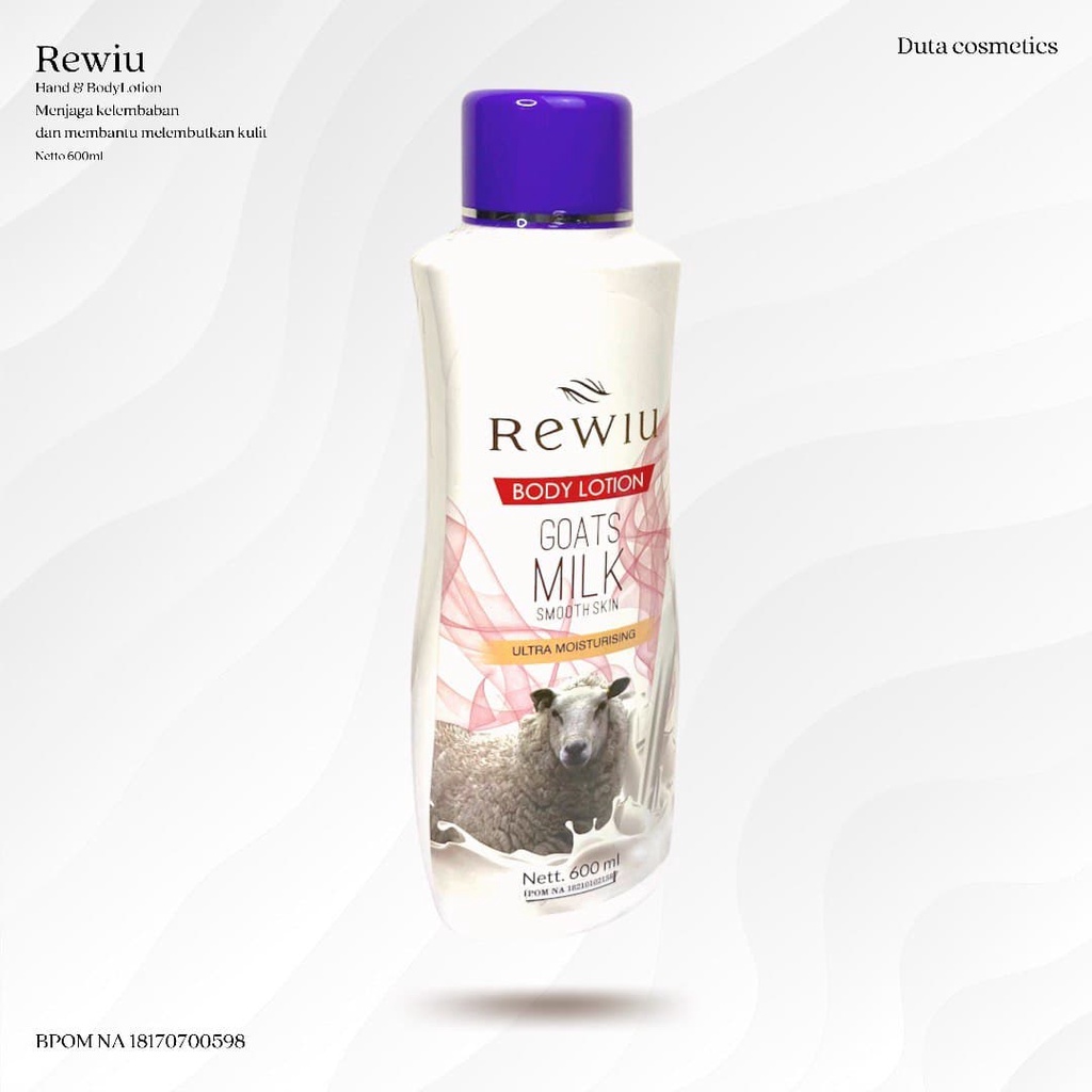 Rewiu Hand Body Lotion Goats Milk Melembabkan dan Mencerahkan Kulit BPOM