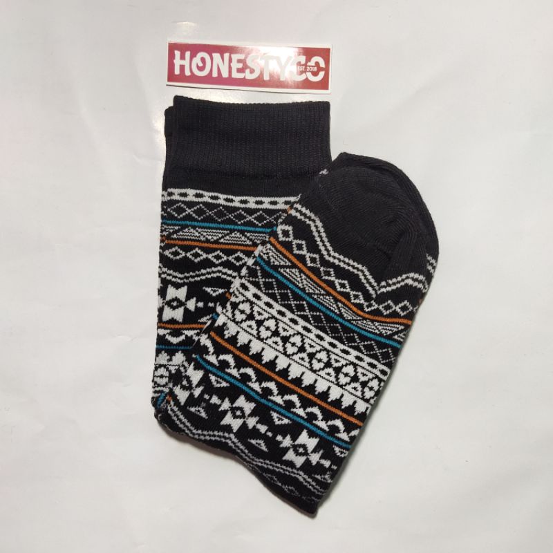 Kaos Kaki Tribal Hitam Pria Wanita HONESTYCO