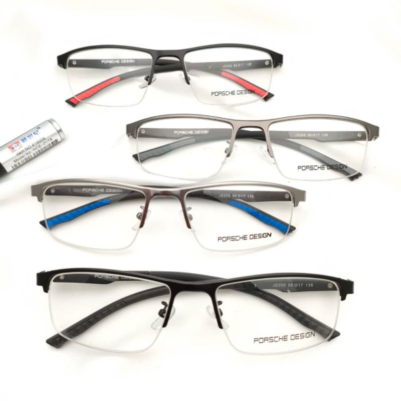 kacamata sporty P*RSCHE DESIGN ada per / spring metal half frame/setengah bingkai  porchedesign phor