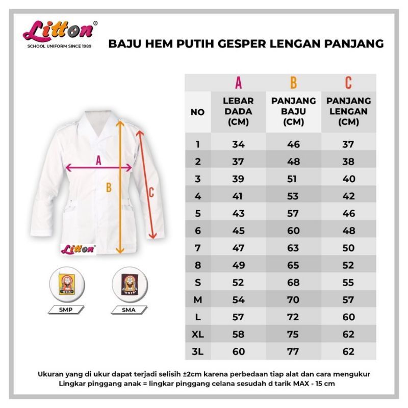 LITTON Seragam Pramuka Guru Pembina Coklat Lengan Panjang / Baju Pramuka Nasional  Guru