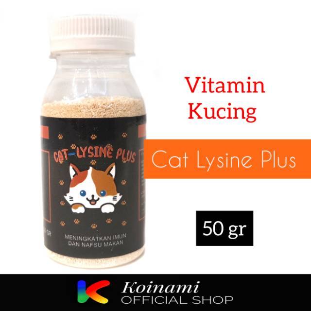 VITAMIN KUCING / CAT LYSINE PLUS  NAFSU MAKAN DAYA TAHAN TUBUH / btm / lysine kucing