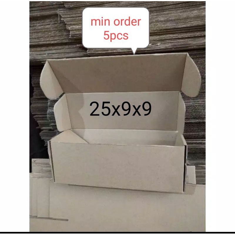

Kardus packing die cut box donat/kue 25x9x9