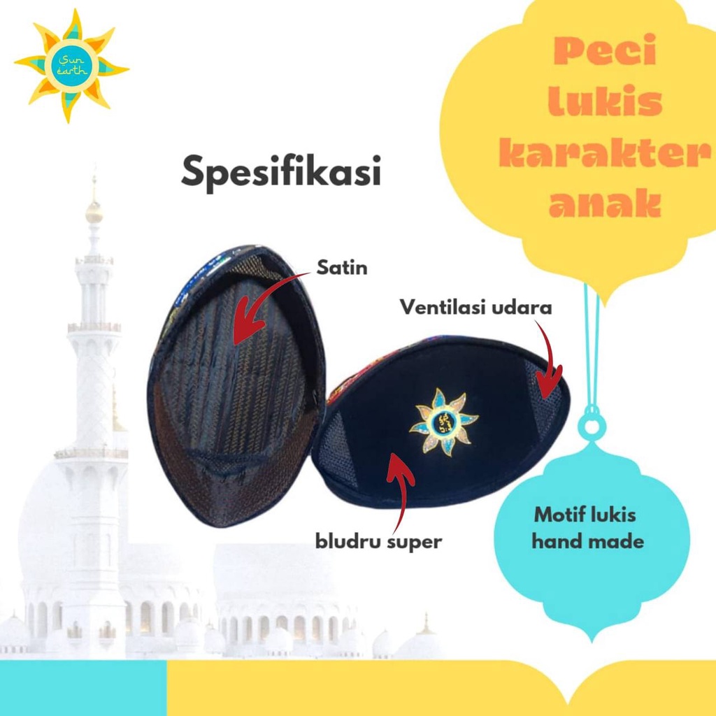 Peci Lukis Karakter By Sun Earth