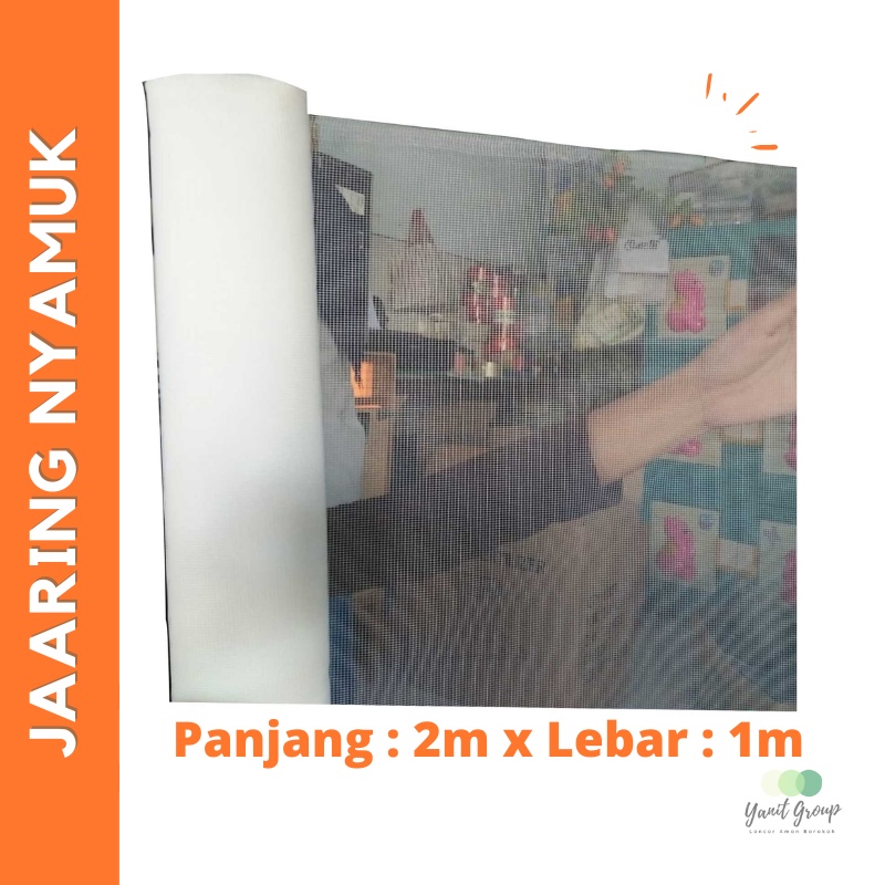 Jaring Kawat Kasa Nyamuk Plastik Strimin Ventilasi Nilon Panjang 2 Meter Lebar 1 Meter