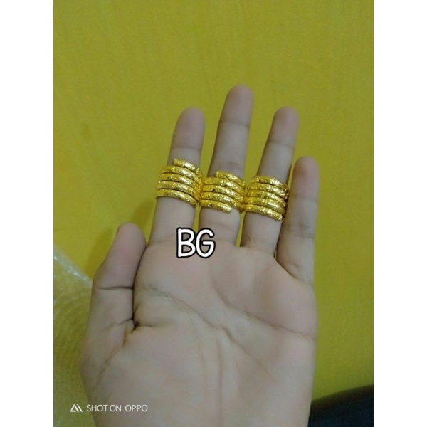 cincin emas 24 imitasi emas kunibgan emas sepuhan 007