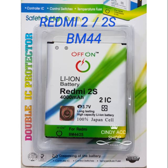 Baterai Battery Batre Xiaomi Redmi 1 / 1S / 2 / 2A / 2S / 2 Prime / Mi2A BM44 BM41 BM40 DOUBLE POWER