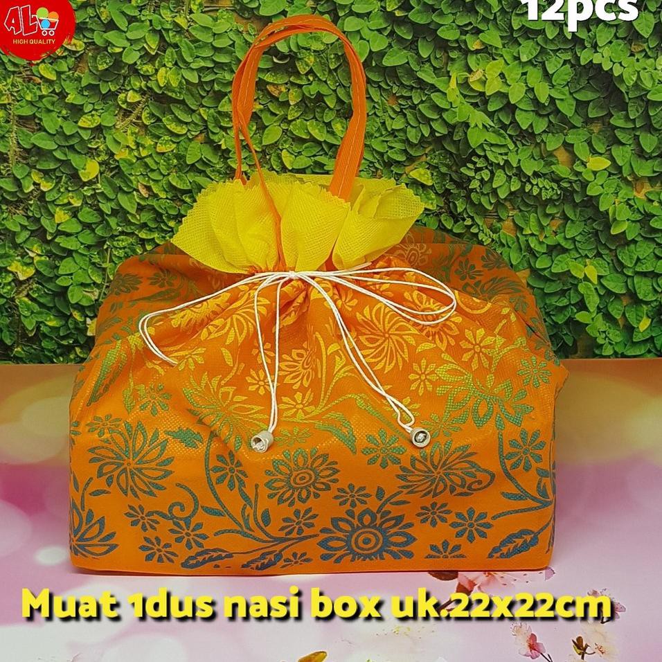 

Prmi spᗴsίΔl 12pc Tas Kain Serut Spunbond Sablon Motif Hajatan Syukuran Besekan u/ 1dus 22x22,.,..