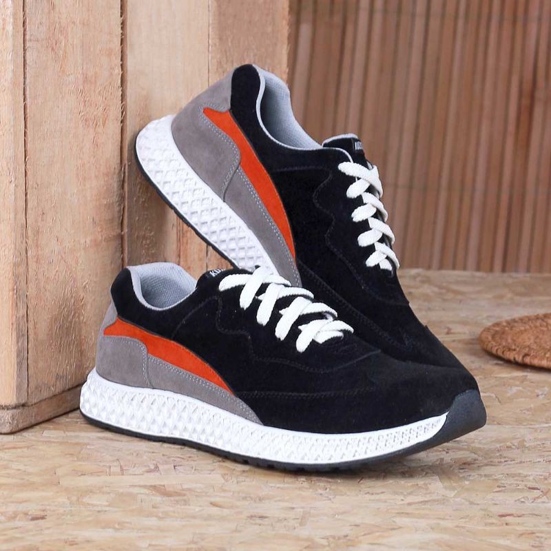 AUTHENTIC Sepatu Sneakers Pria Tali KZTR Sepatu Kerja Sekolah Kuliah Cowok Original Murah Keren