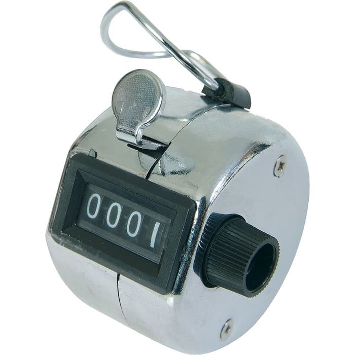 

Mechanical Manual Round Hand Counter Human Traffic / Alat Penghitung