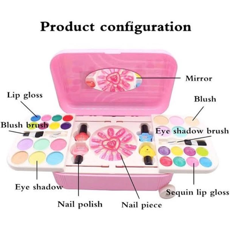 Mainan alat make up koper rias anak MAINAN ANAK PEREMPUAN & NAIL ART SET / MAINAN DANDAN-4
