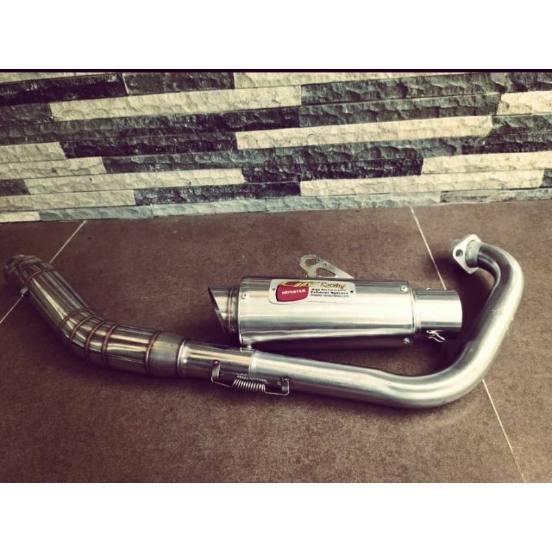 KNALPOT RACING CLD CB RACING CBR 150 CB 150 R15 KNALPOT BOOM FULLSET PIPA SLINCER TINGGAL PASANG