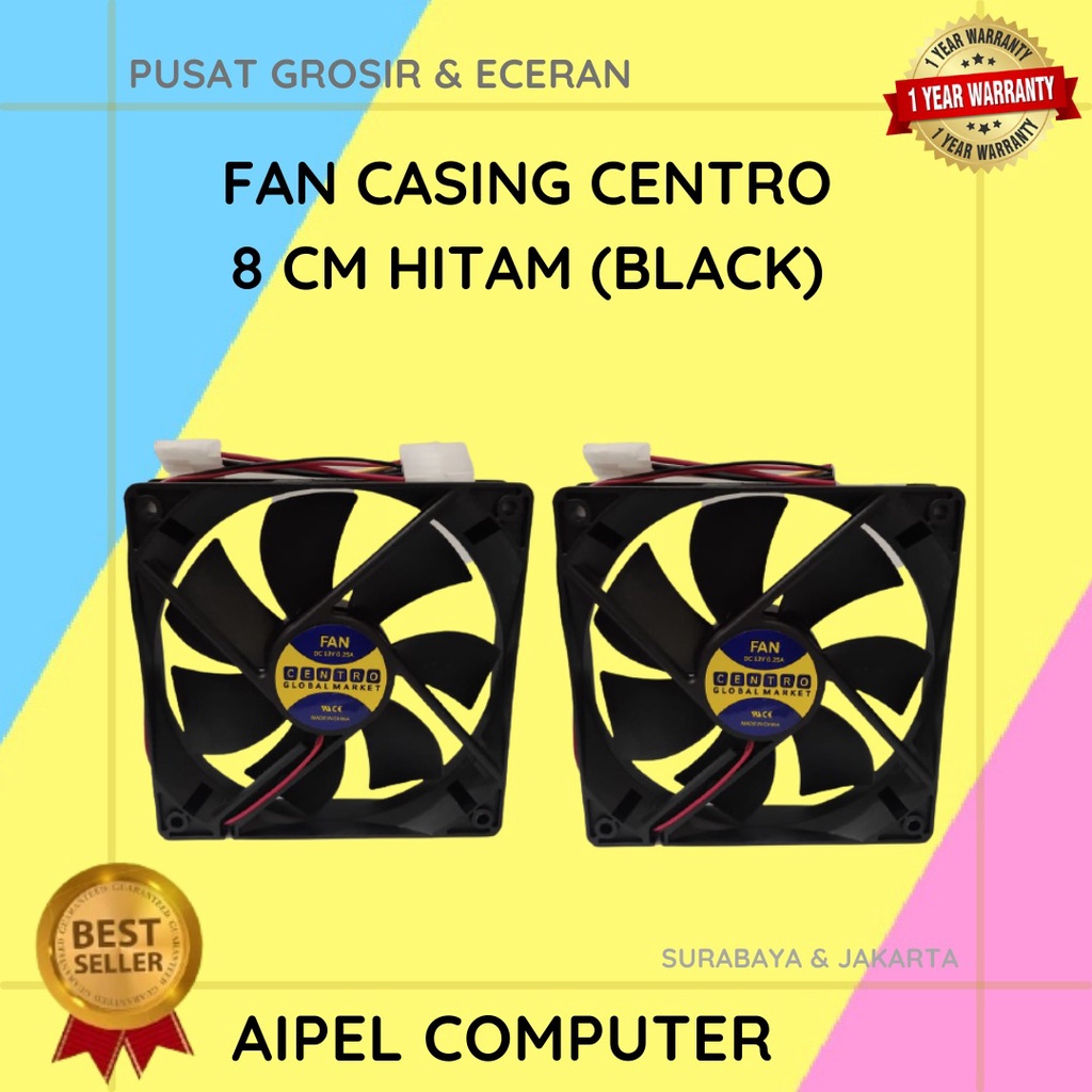 8B  FAN CASING CENTRO 8 CM HITAM BLACK