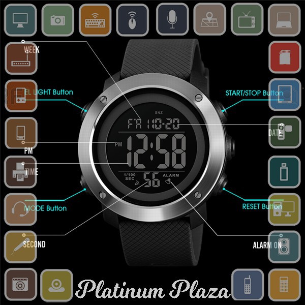 SKMEI Jam Tangan Digital Pria - 1426 - Green/Black`LOIFFO-