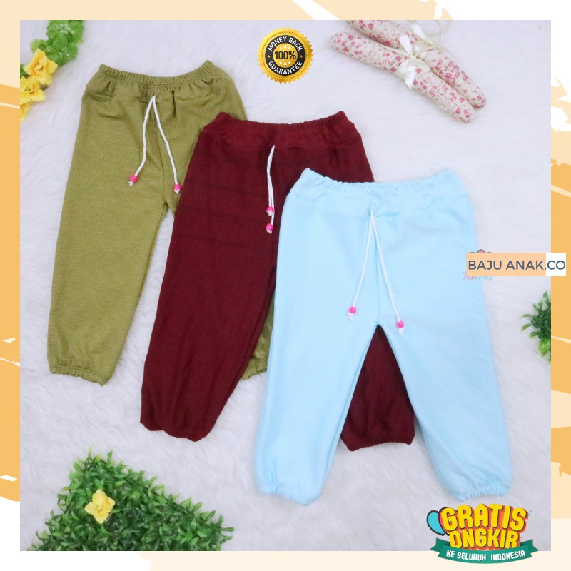 5-6 TAHUN JOGGER MOLLY CELANA JOGER POLOS HARIAN ANAK CEWE PEREMPUAN CEWEK