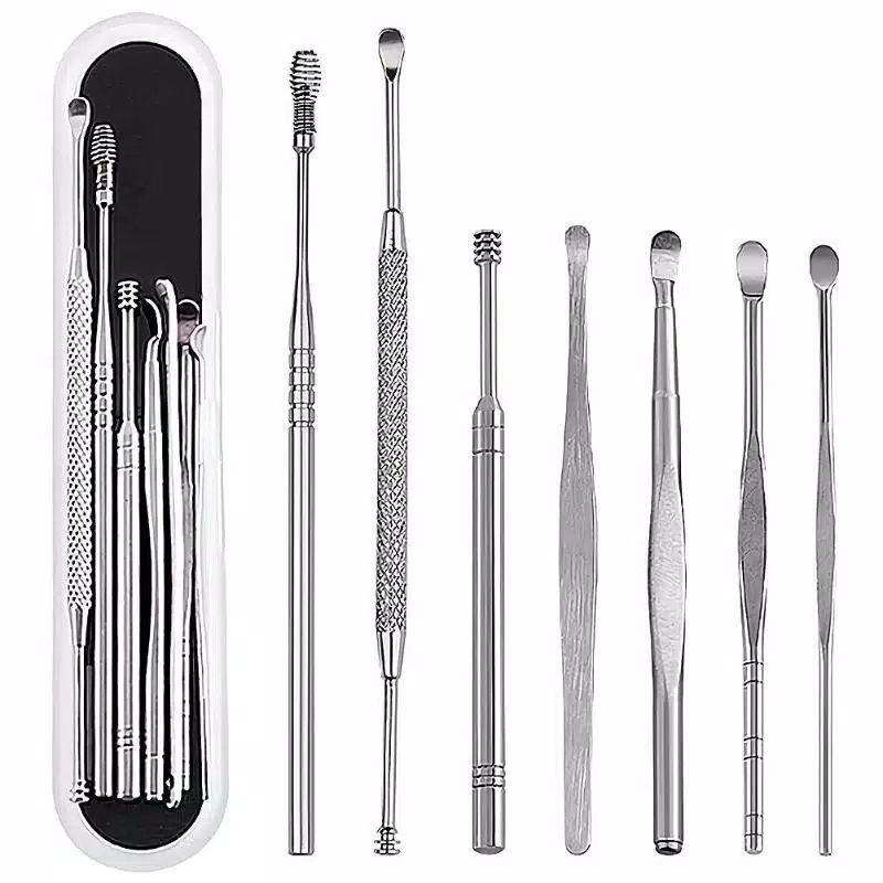 KOREK KUPING SET STAINLESS 8 IN 1