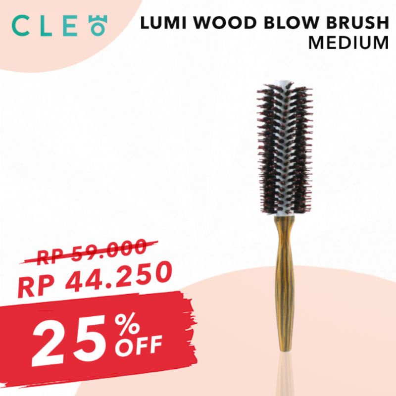 Lumi Wood Blow Brush Pro Sisir Blow