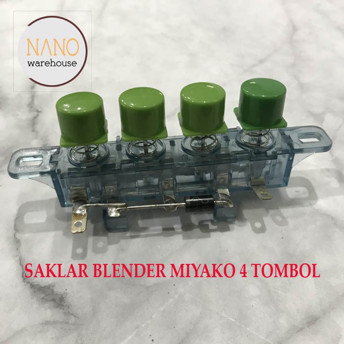 SAKLAR SWITCH BLENDER MIYAKO / TOMBOL BLENDER MIYAKO HIJAU 4 TOMBOL 151