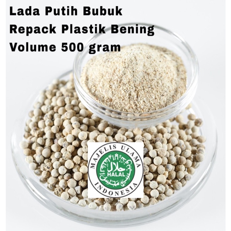 Lada Putih Bubuk 500gram White Pepper