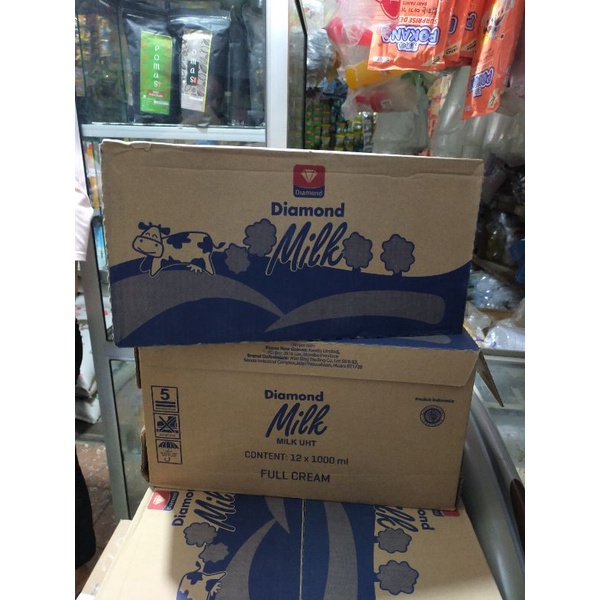 

susu uht full cream diamond 1 karton