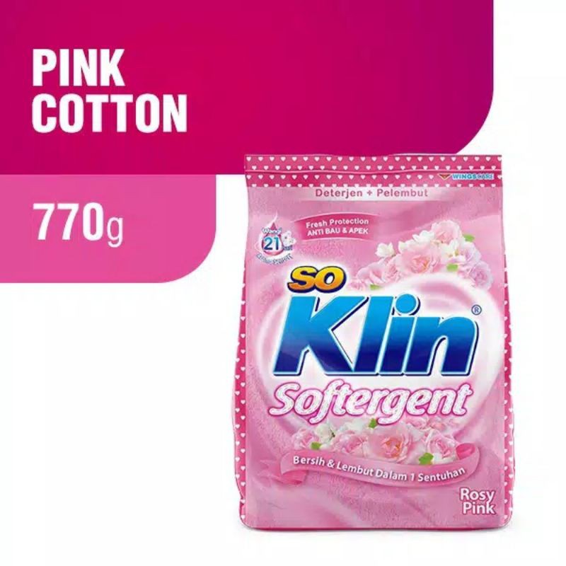soklin softergent pink 770 gram