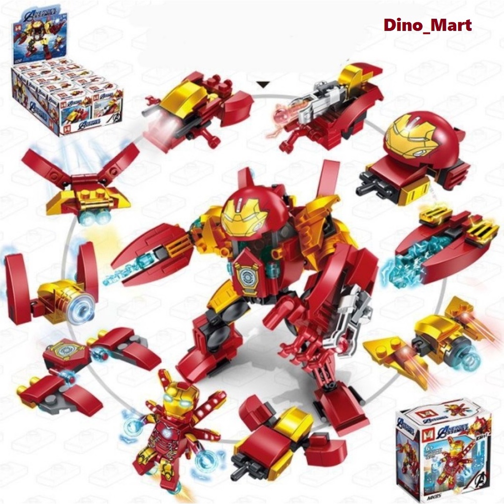 Brick Heroes Assemble Hulkbuster Iron Man 10 in 1 GG032 - Mainan Anak