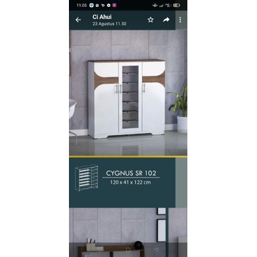 Lemari Sepatu Cygnus SR 102 C