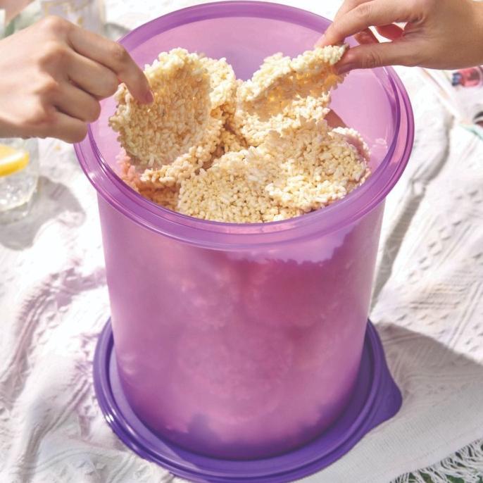 TUPPERWARE toples kerupuk tall canister 10L ungu [A05] --Termurah--