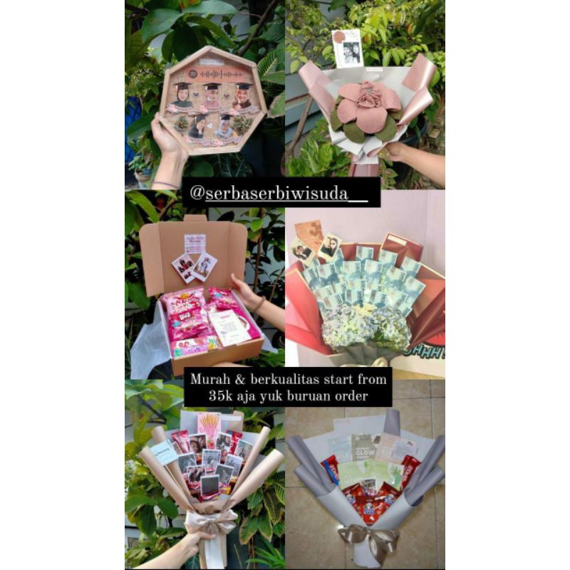 BUKET MAKANAN/BUKET BUNGA ASLI/GIFT BOX