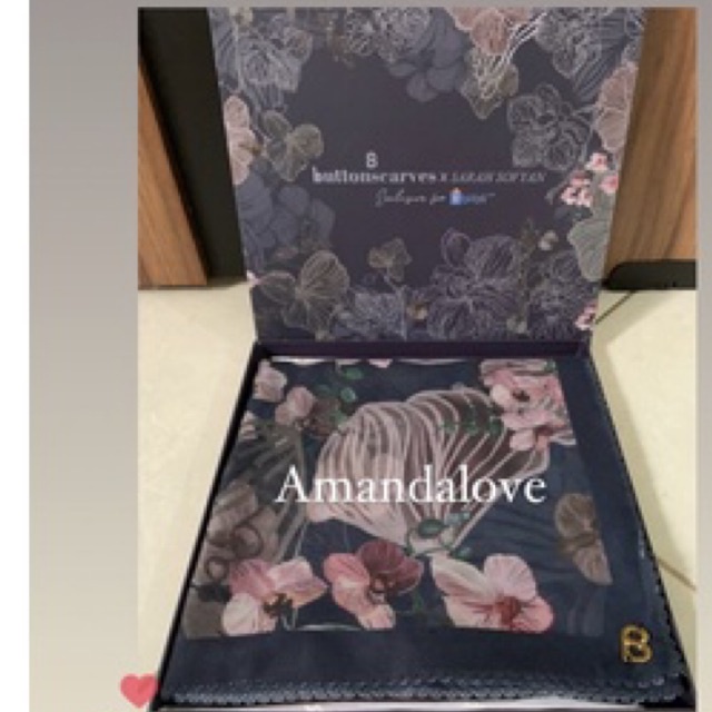 PL Buttonscarves Orchide Navy