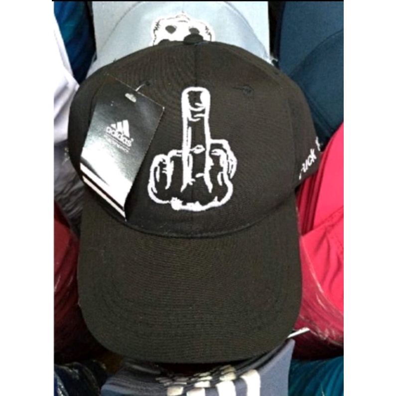 Topi Baseball Distro Pria dan Wanita Logo Jari Tengah