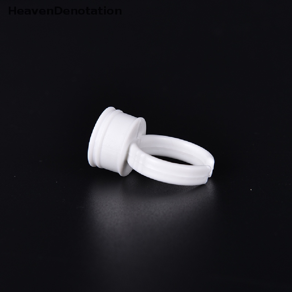 [HeavenDenotation] 100Pcs Tattoo Permanent Eyelash Makeup Ink Cup Cap Finger Ring Holder