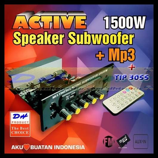 Kit Aktif Tip3055 1500W Pmpo Digital Mp3 Radio Fm Remote Kode 318