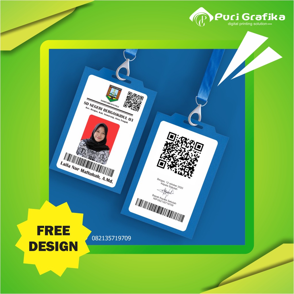 

[TEBAL 0.96mm] Cetak ID Card PVC Premium Kartu Member / Kartu Anggota Pelajar Tanpa Minimal Order