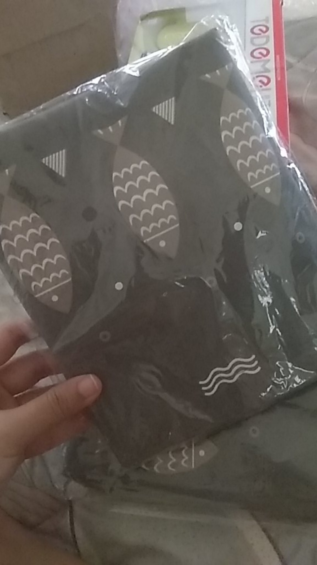 Lunch Bag Alumunium/ Cooler Bag/tas Bekal Motif Tote Fish Serut