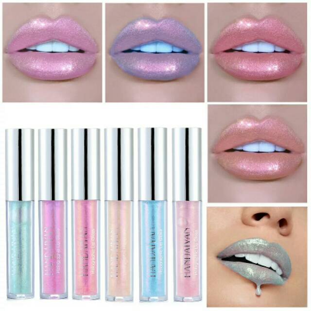 HANDAIYAN Liquid Crystal Glow Lip Gloss Laser Holographic