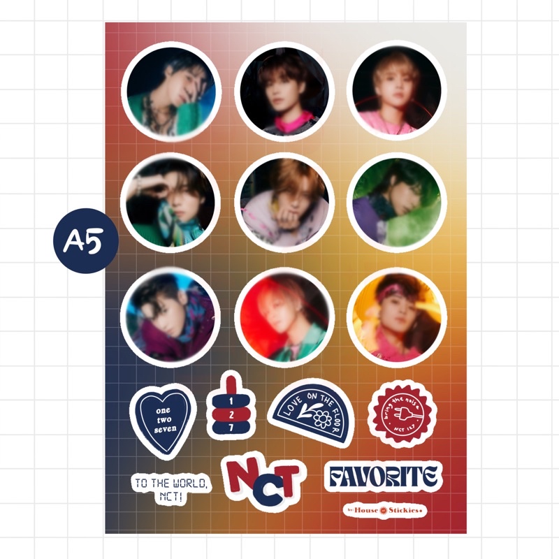 Stiker Kpop NCT 127 Sticker / Favorite Album Edition (Unofficial / Fanmade)