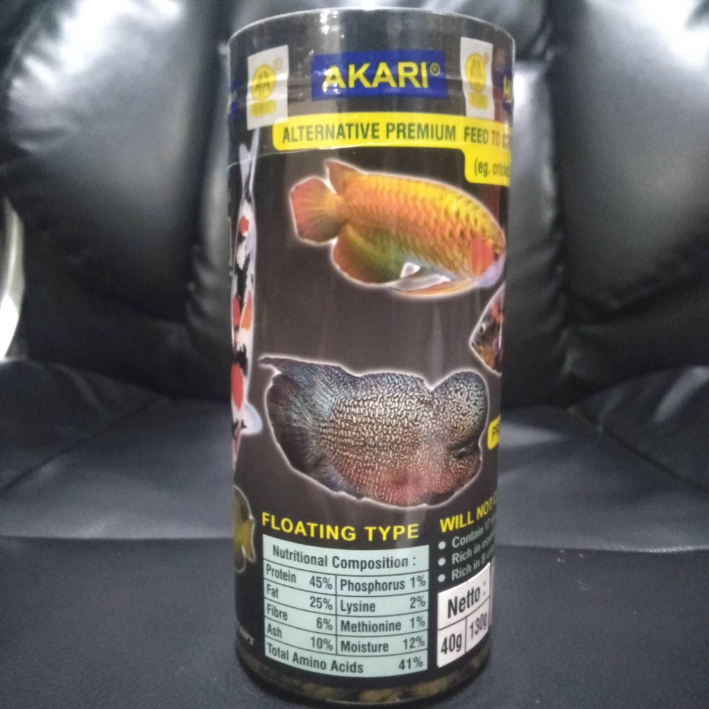 AKARI KECIL AKARI MAGGOT PRO 40GR PAKAN IKAN ARWANA LOUHAN