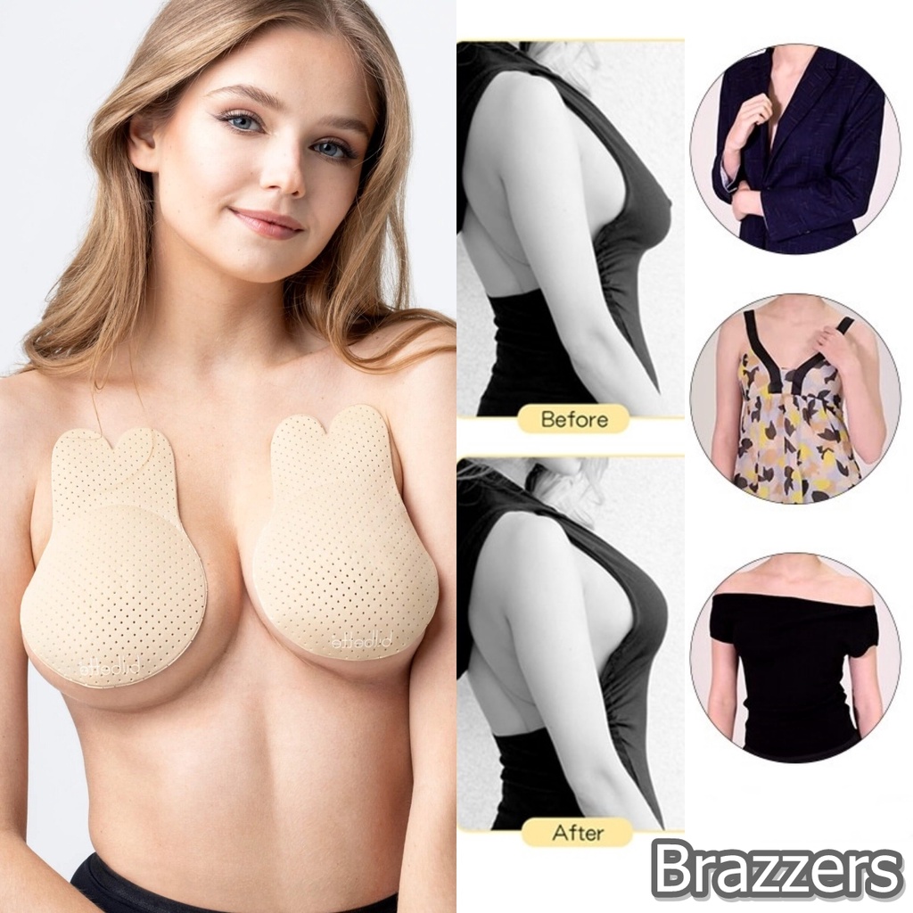 Backless Bra Push Up Tanpa Tali Tempel Silicone Pengencang Pembesar Pengangkat Penaik Penarik Pelind