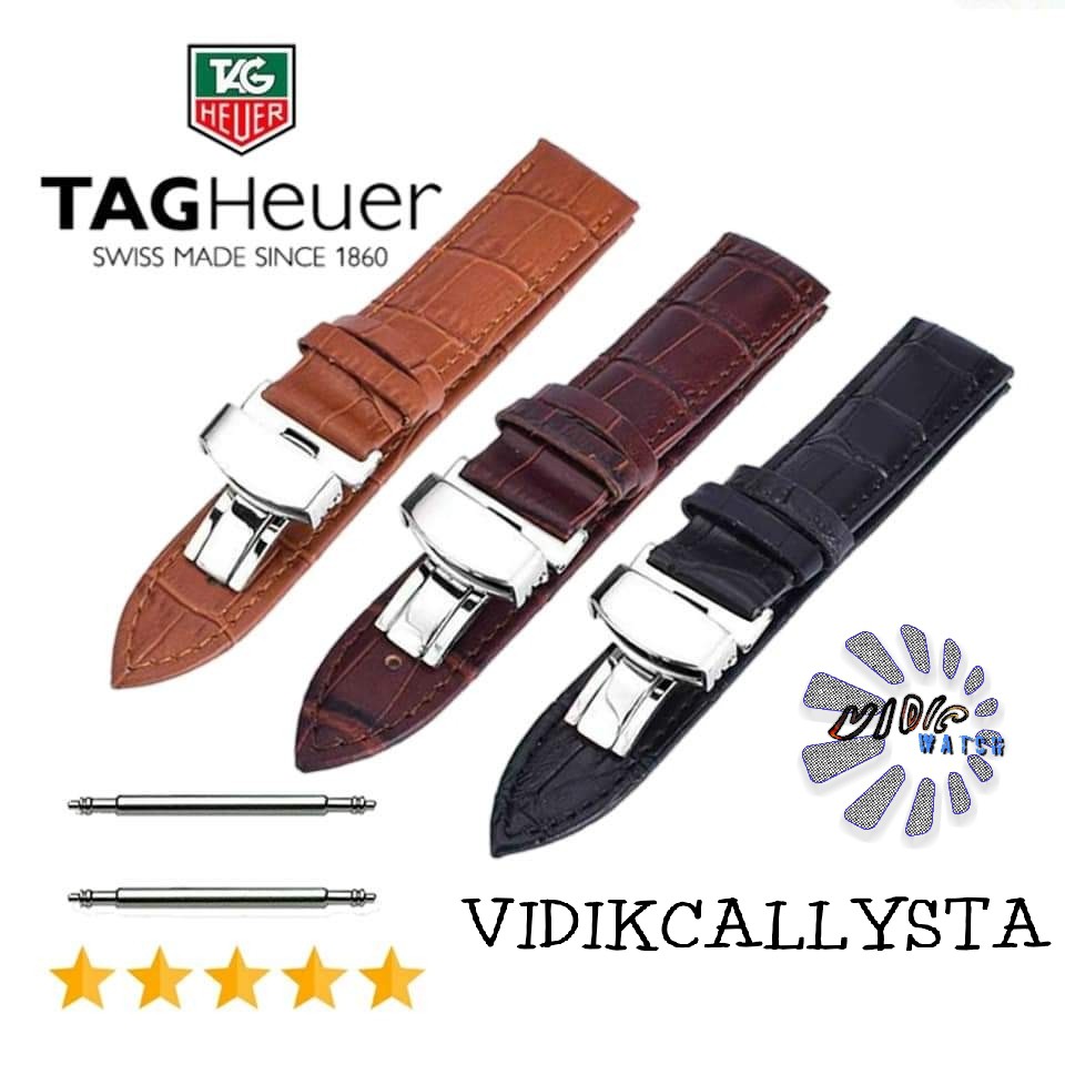 Tali jam strap leather Tagc Heuer 20mm 22mm 24mm premium