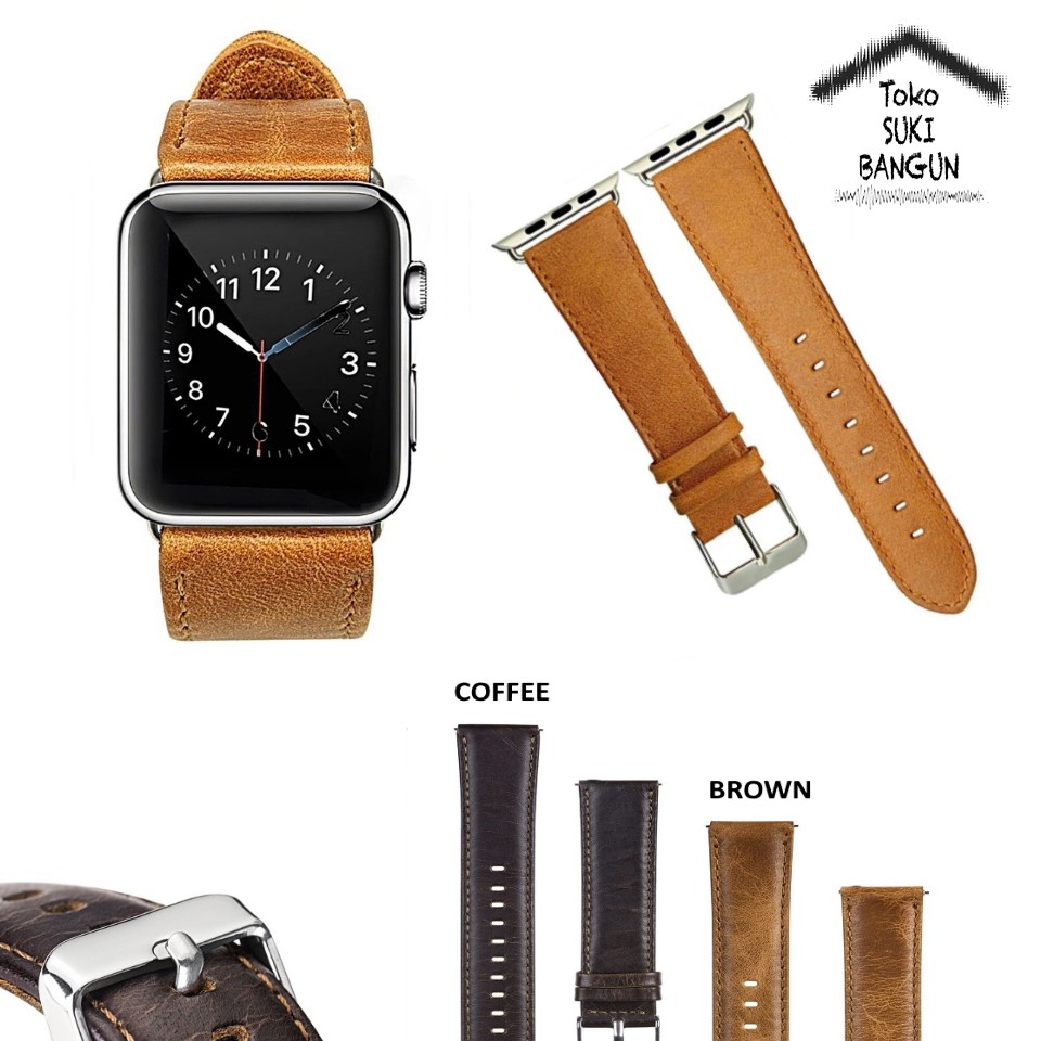 Strap Apple Watch Series 8 7 6 5 4 3 2 1 41mm 40mm 38mm TALI JAM VINTAGE Leather