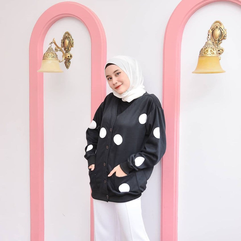 Nara Grosir - Biya Dotty Outer | Fashion Terkini | Sweater Termurah