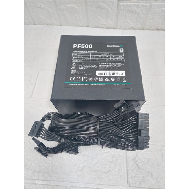 Power Supply 500Watt DeepCool PF500 80 Plus Kabel Flat