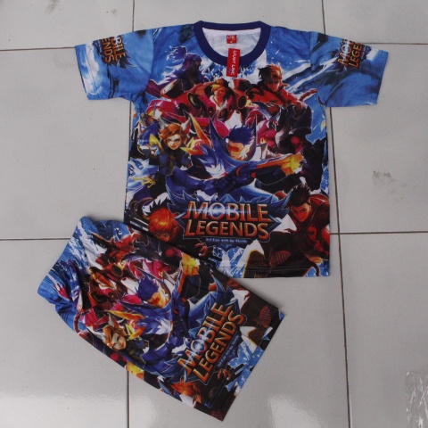 cod kaos free fire /setelan mobile legend  usia 2-12thn